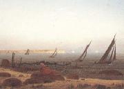 Caspar David Friedrich Woman on the Beach at Rugen (mk10) oil painting reproduction